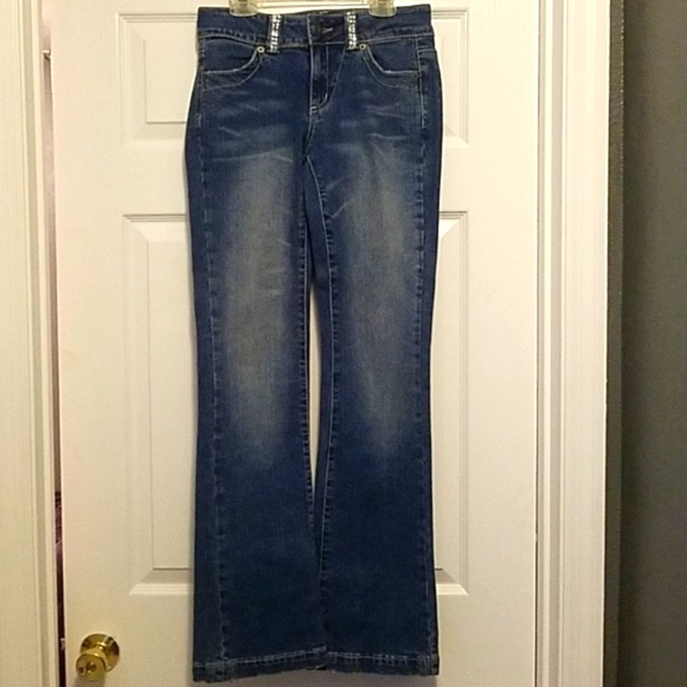 Bijou Bijou blue jeans with rhinestone Embellishme